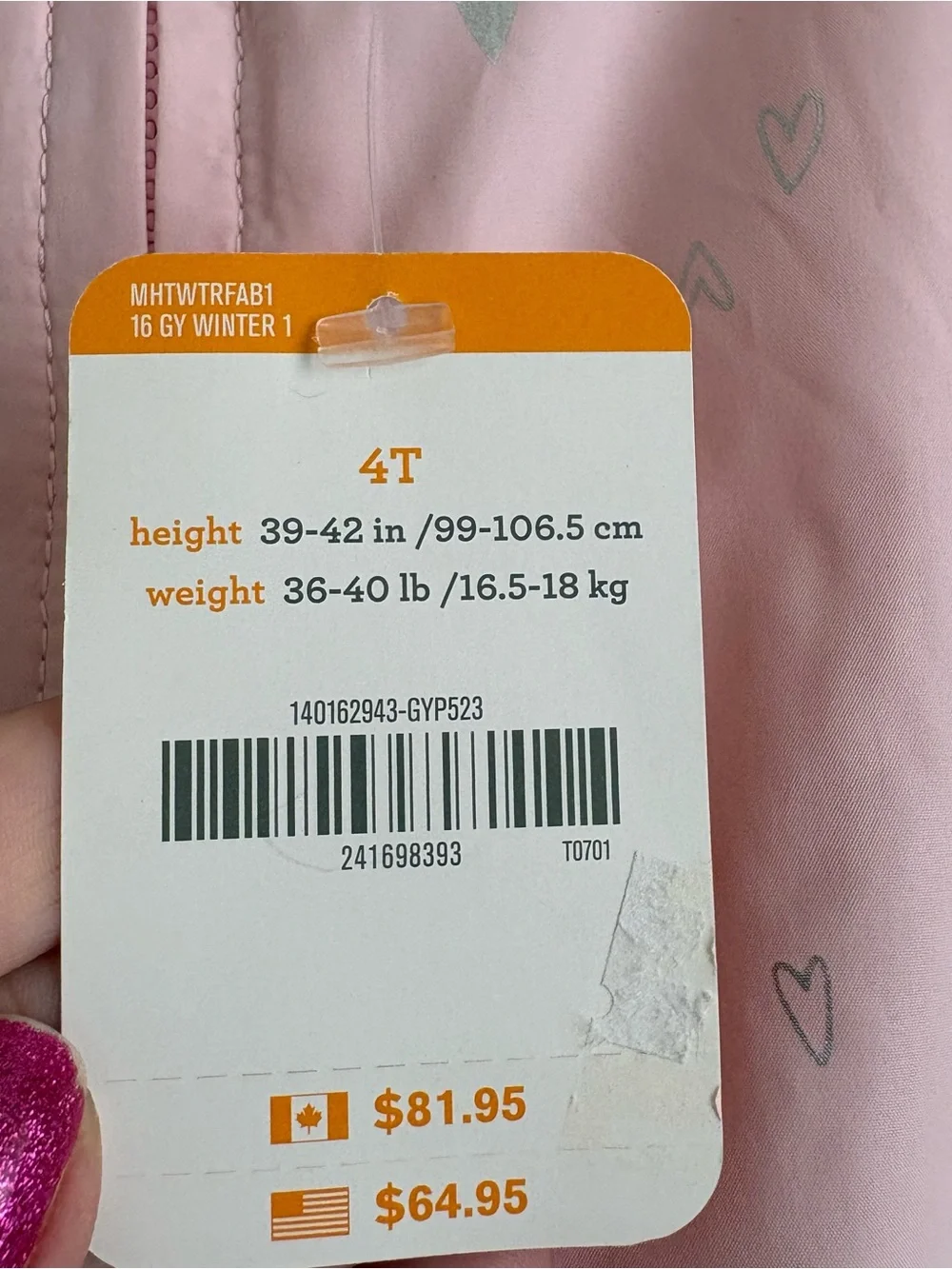 Gymboree warm pink